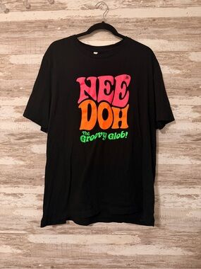 Groovy Glob! Graphic T-Shirt - Black with Pink/Orange/Green Print